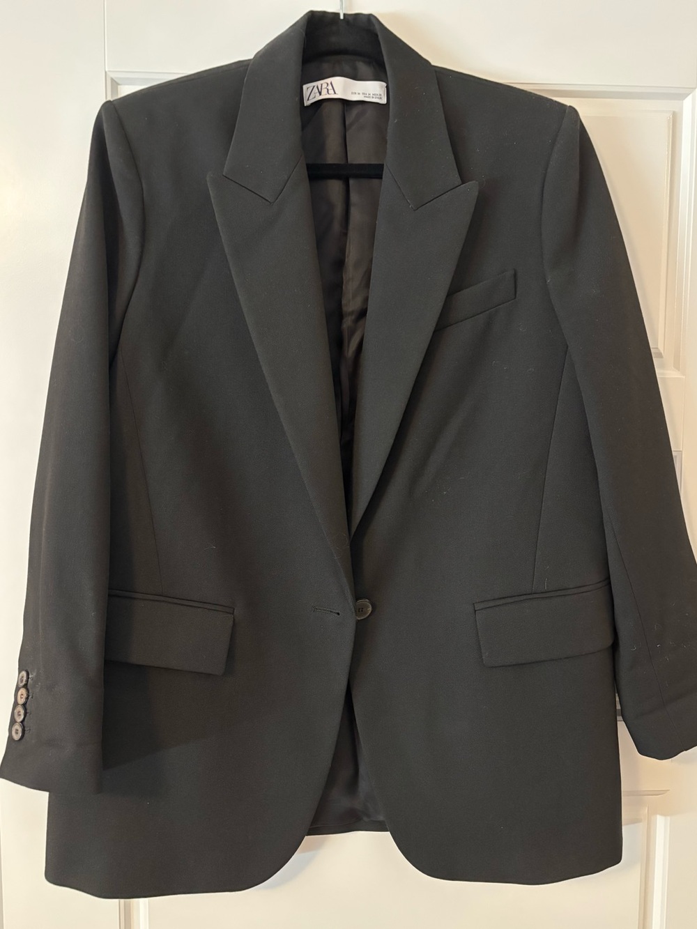 Zara Women Black Oversized Blazer